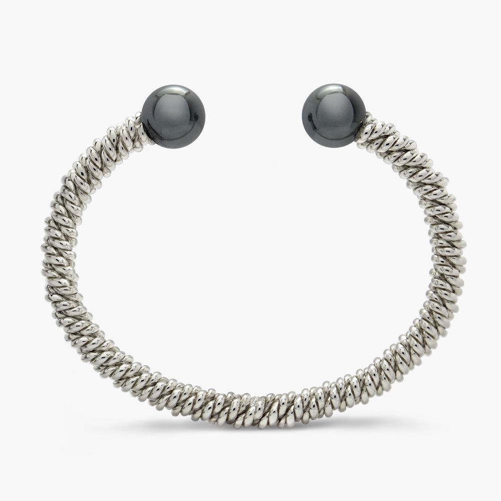 Hematite Torsione Bangle David Jonns Hematite Torsione Bangle