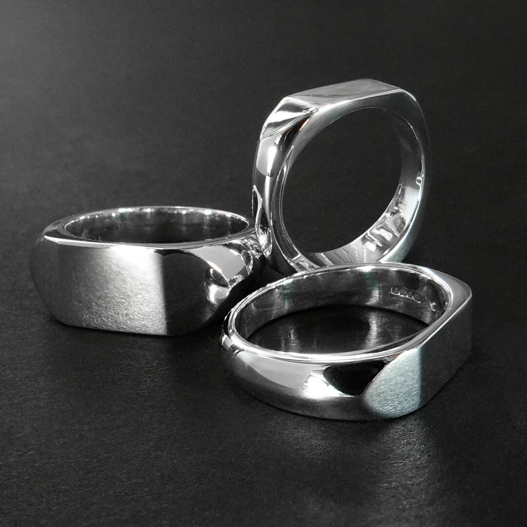 David Jonns Silver Signet Rings
