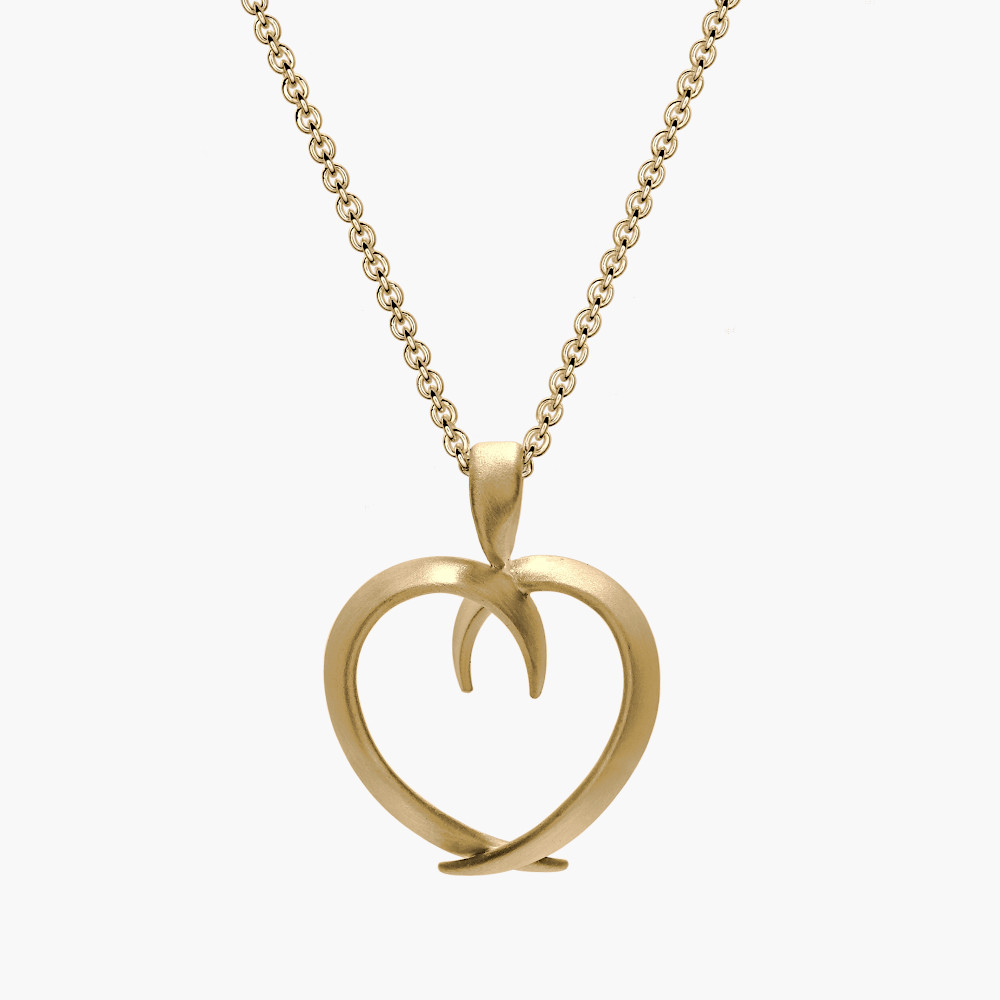 9ct Gold Open Heart Mobius Pendant 9ct Gold Open Heart Mobius Pendant
