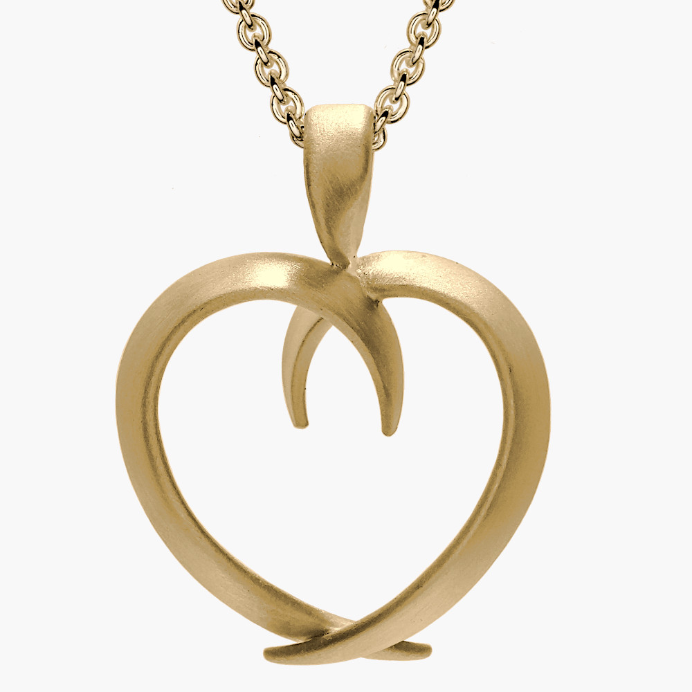 9ct Gold Open Heart Mobius Pendant 9ct Gold Open Heart Mobius Pendant