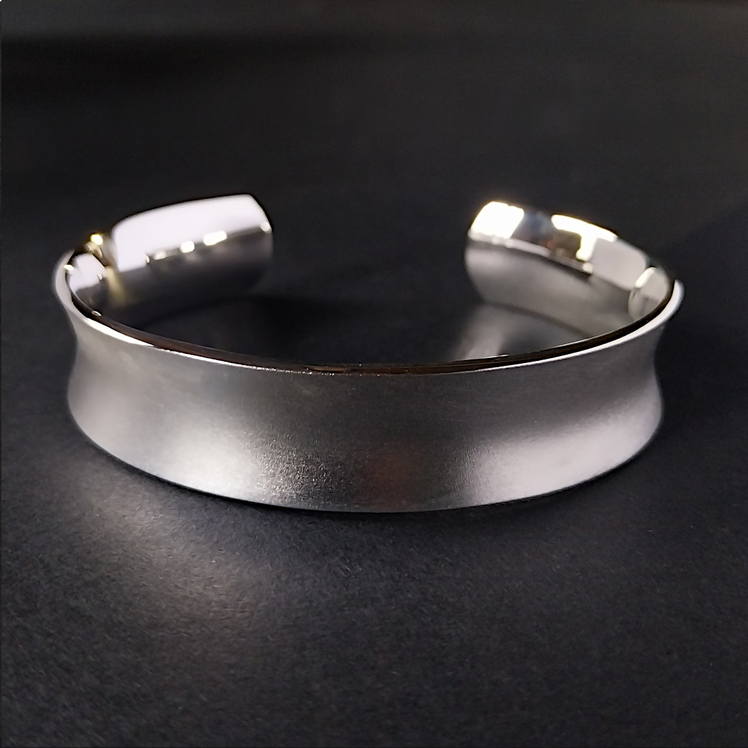 David Jonns Sterling Silver Frosted Cuff