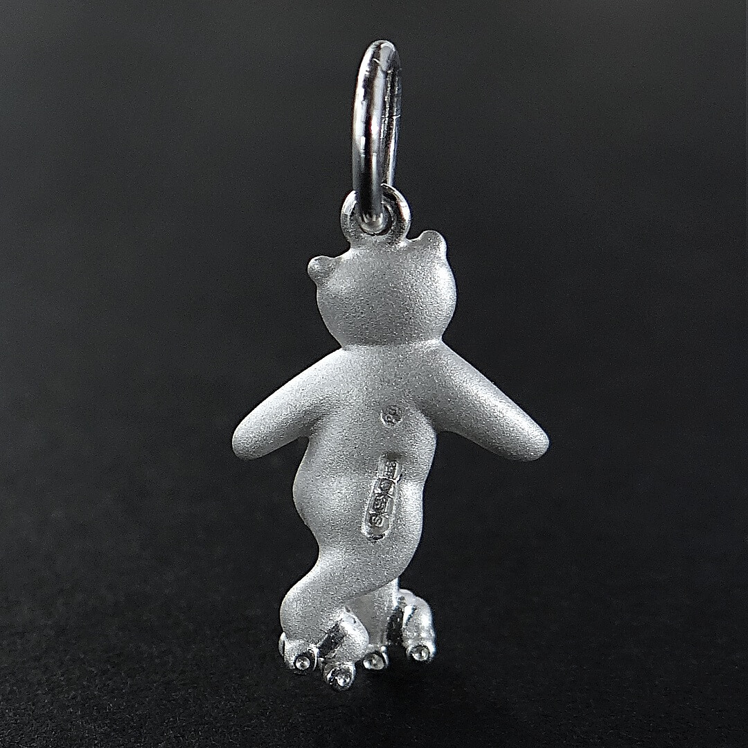 Silver Rollerskating Teddy Bear Charm Silver Rollerskating Teddy Bear Charm