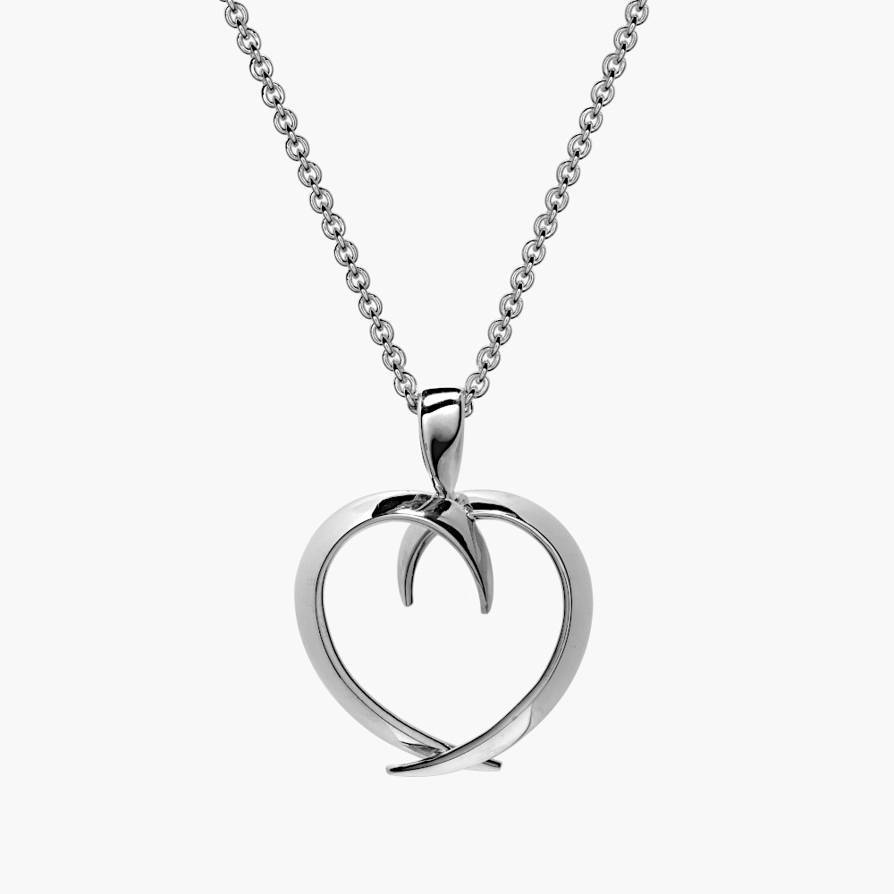 Sterling Silver Open Heart Mobius Pendant Sterling Silver Open Heart Mobius Pendant
