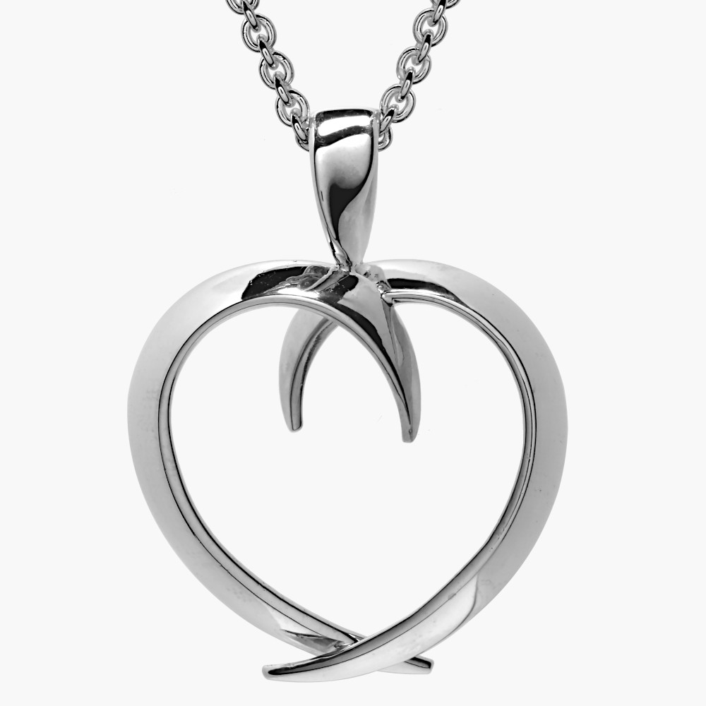 Sterling Silver Open Heart Mobius Pendant Sterling Silver Open Heart Mobius Pendant