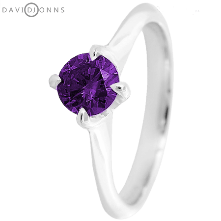 David Jonns Amethyst CZ Talon Ring