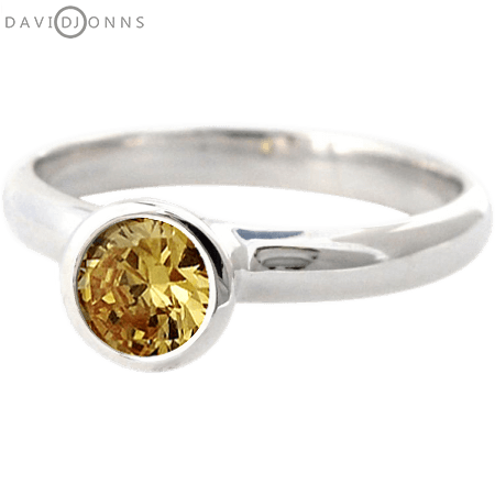 Citrine CZ Stack Ring Citrine CZ Stack Ring