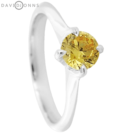 David Jonns Citrine CZ Talon Ring