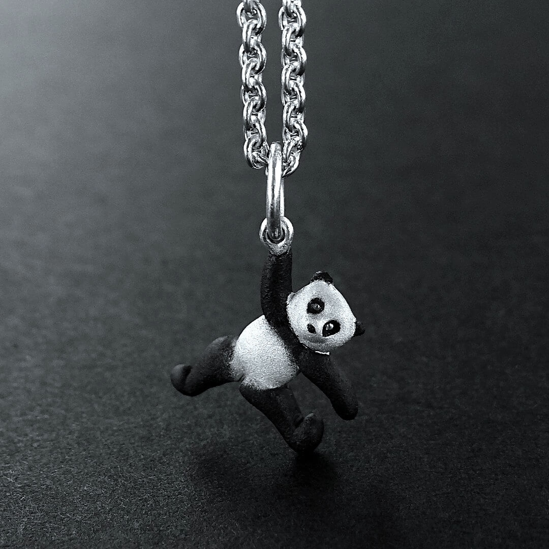 David Jonns Silver Dancing Panda Bear Bracelet