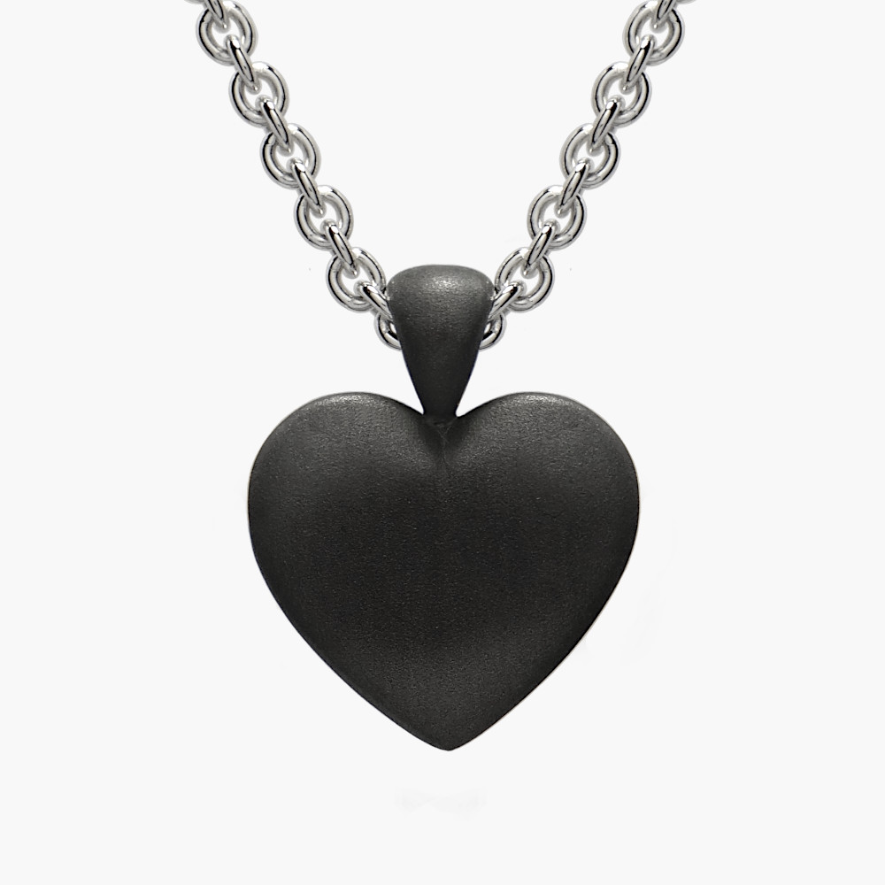 Dusted Pebble Heart Pendant Dusted Pebble Heart Pendant