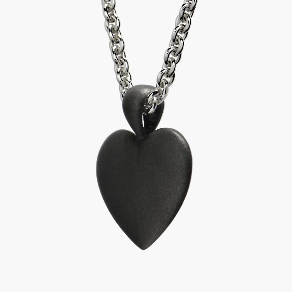 Dusted Pebble Heart Pendant Dusted Pebble Heart Pendant