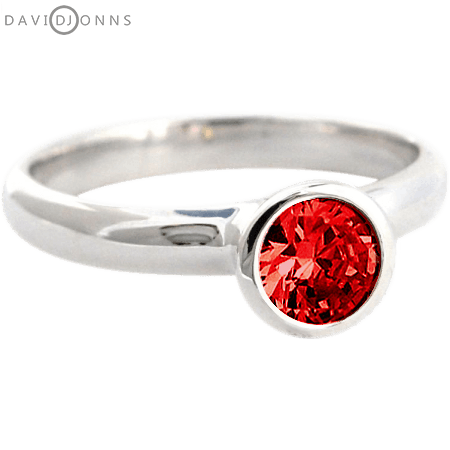 Fire Opal CZ Stack Ring Fire Opal CZ Stack Ring