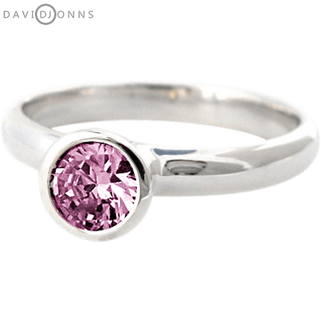 Pink Sapphire CZ Stack Ring Pink Sapphire CZ Stack Ring