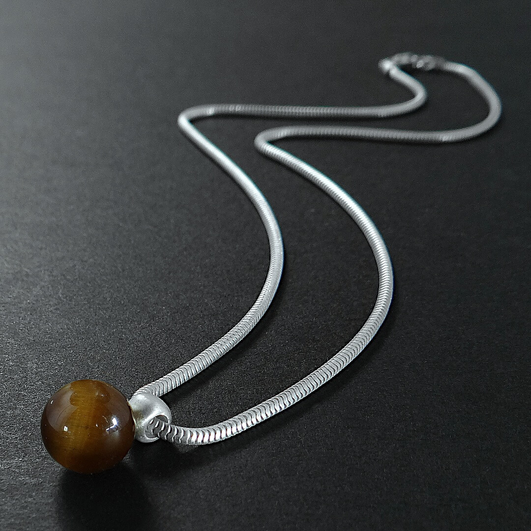 David Jonns Tiger Eye Sphere Pendant