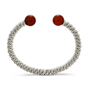 Carnelian Torsione Torque Bangle
