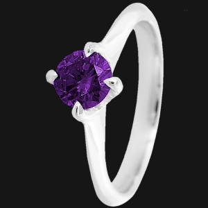 Amethyst CZ Talon Ring