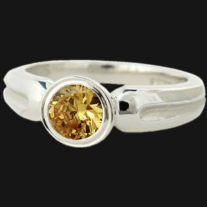 Citrine CZ Roman Ring