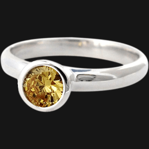 Citrine CZ Stack Ring