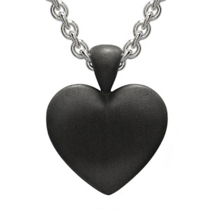 Dusted Pebble Heart Pendant