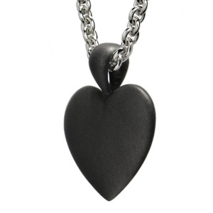 Dusted Pebble Heart Pendant