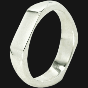 Slim Double Geo Signet Ring