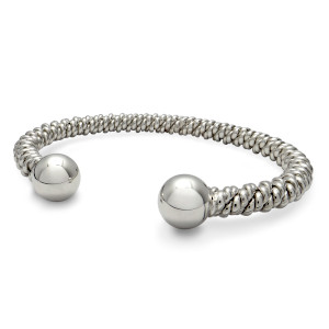 Sterling Silver Torsione Torque Bangle