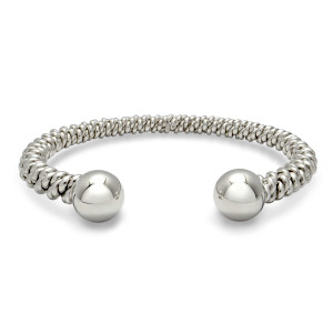 Sterling Silver Torsione Torque Bangle
