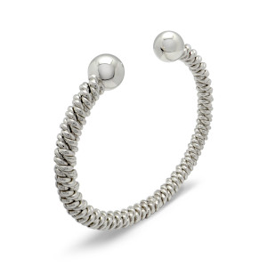 Sterling Silver Torsione Torque Bangle